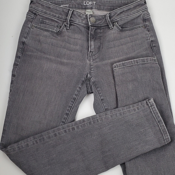 Ann Taylor LOFT Womens Jeans Curvy Skinny Gray 2P - Picture 1 of 2